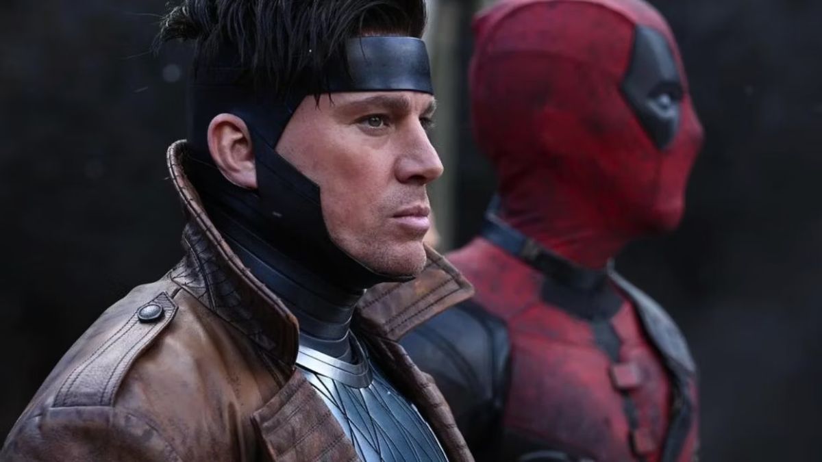 Gambit (Channing Tatum) and Deadpool (Ryan Reynolds) stand next to each other in 'Deadpool & Wolverine'