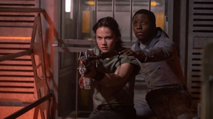 Cailee Spaeny and David Jonsson in a still for 'Alien: Romulus'