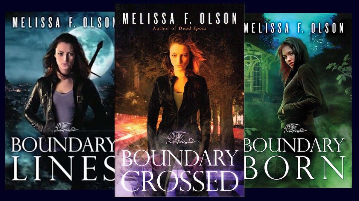 Three book covers from the Boundary Magic book series