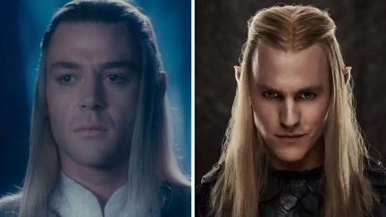 A side by side of Celeborn in The Lord of the Rings and Annatar in Rings of Powers.