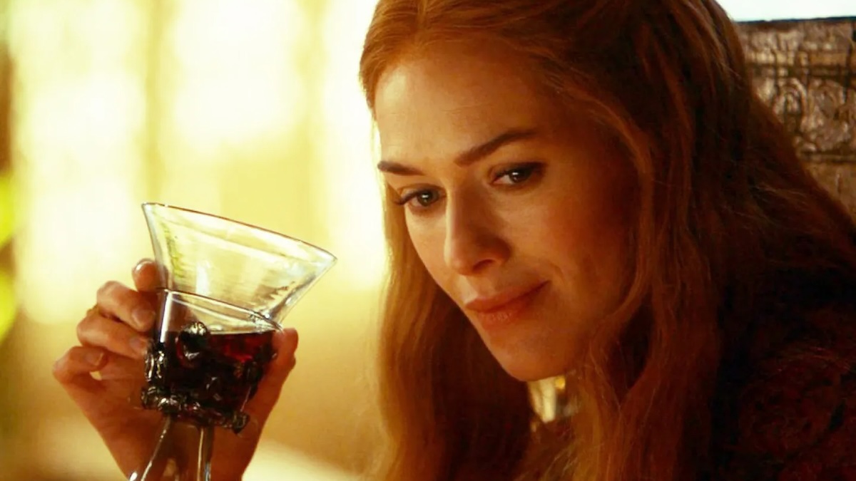 cersei with a wine glass