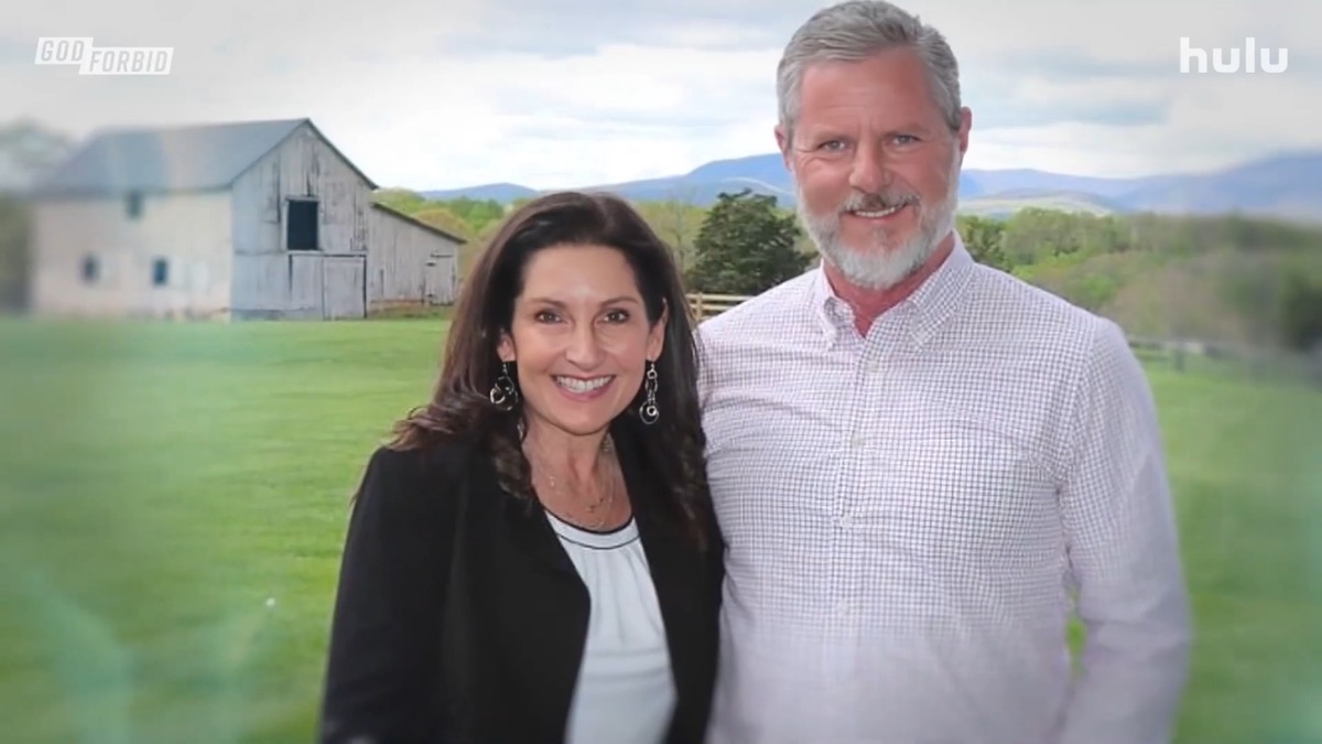 A man and a woman stand next to each other on a farm in "God forbid"