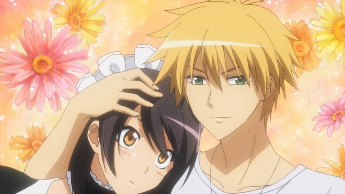 Misaki Ayuzawa and Takumi Usui from Maid Sama! in a tender moment