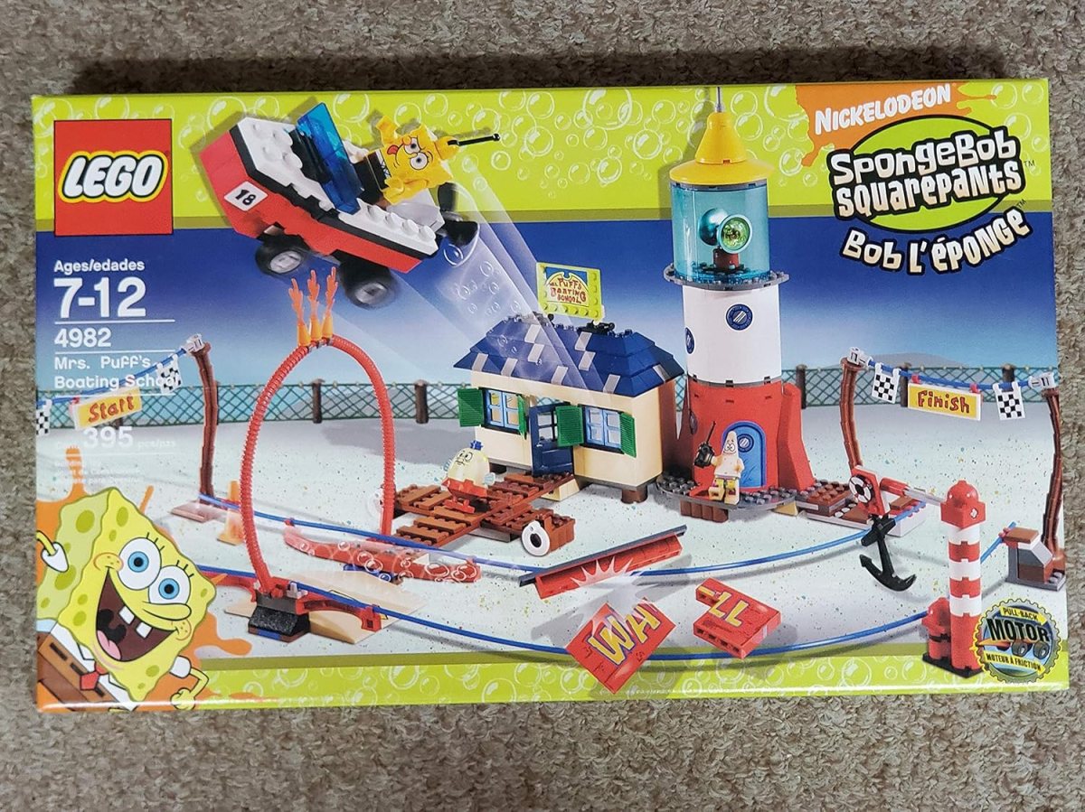 mr puffs boating school spongebob lego