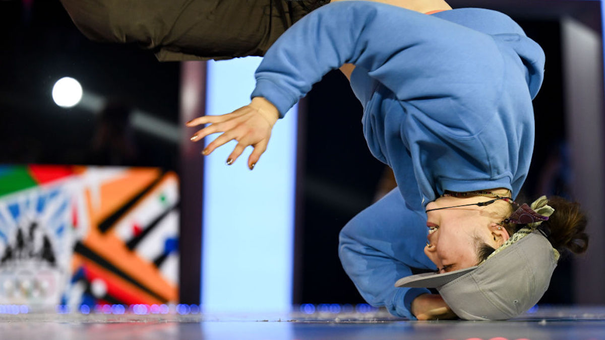 Ami Yuasa of Japan breakdancing