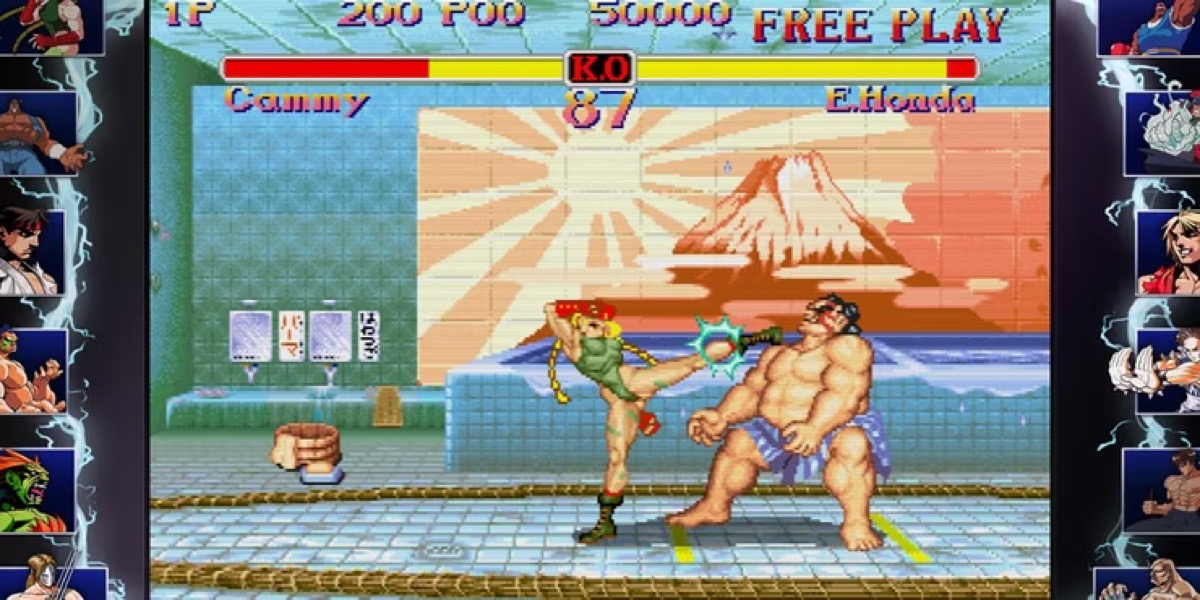 Two fighters battle in "Super Street Fighter 2: The New Challengers"