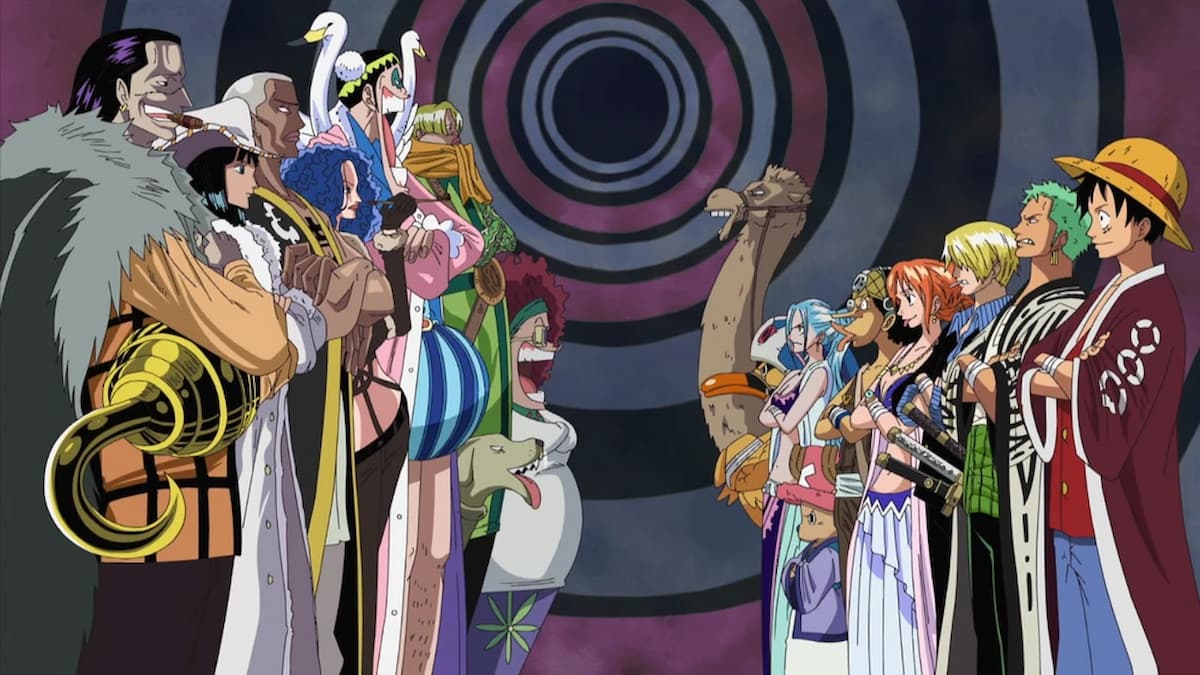 The Straw Hat Pirates and their allies vs. Baroque Works in One Piece's Alabasta arc