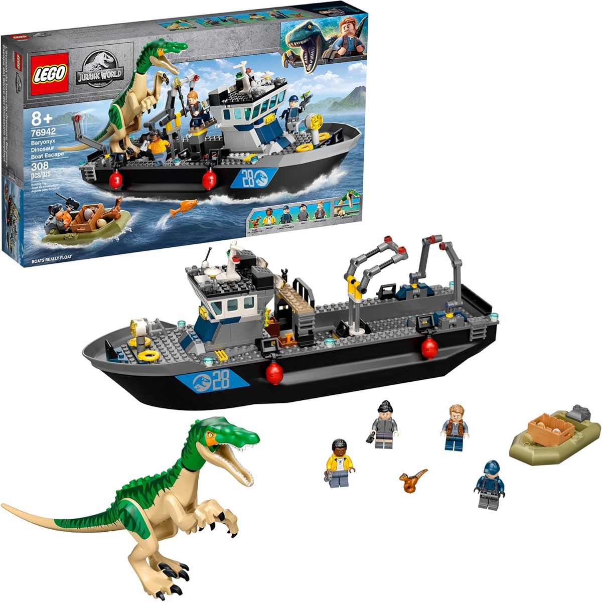 The Baryonyx Dinosaur Boat Escape LEGO set 