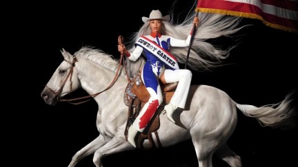 Beyoncé in the cover art for her album Cowboy Carter