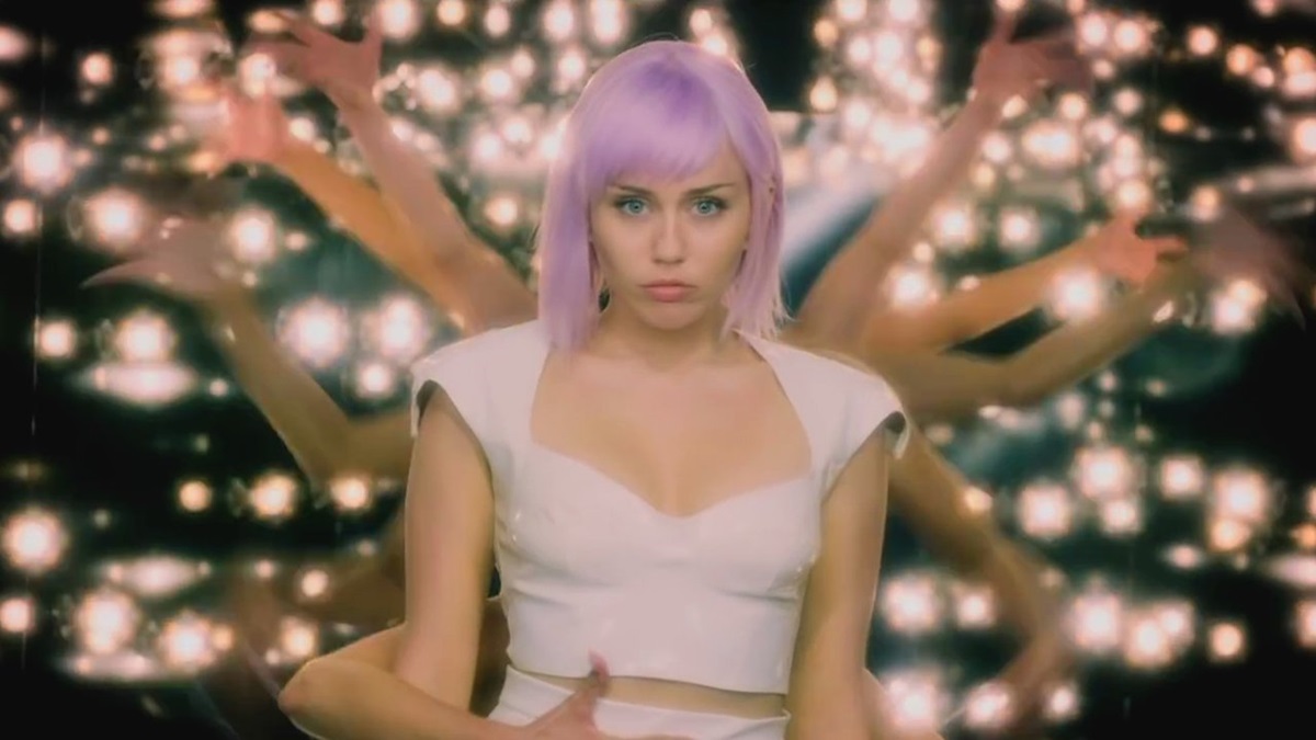 Miley Cyrus as a pop star in Black Mirror