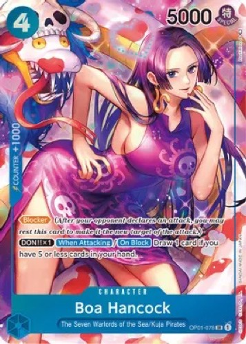 A Boa Hancock trading card from "One Piece" 