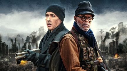 Movie poster for Cell (2016) featuring John Cusack and Samuel L. Jackson