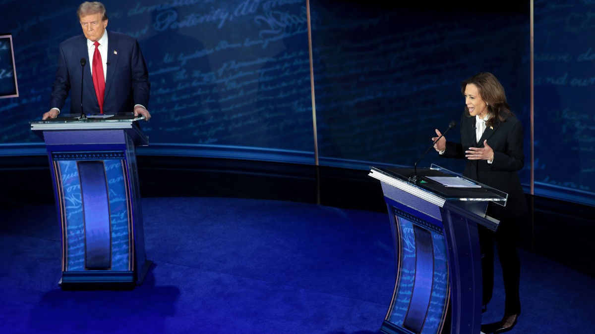 Donald Trump and Kamala Harris at the ABC-hosted Presidential Debate