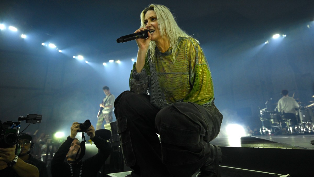 Emily Armstrong performs with Linkin Park in Burbank, California