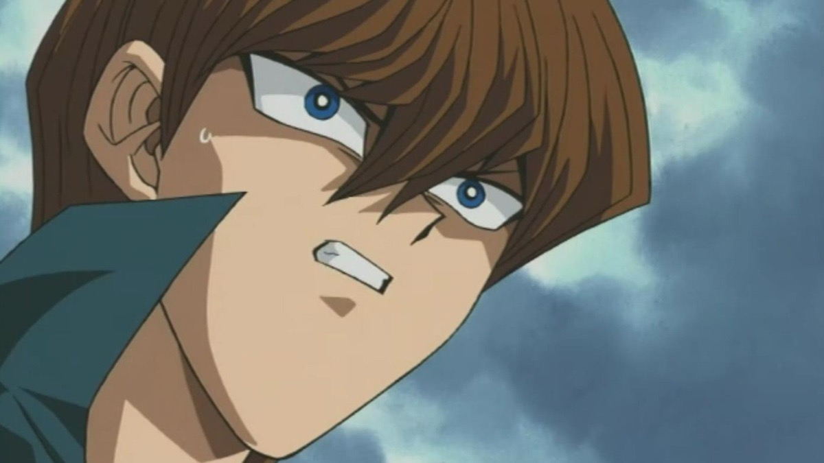 Seto Kaiba looks fearful in "Yu Gi Oh!"