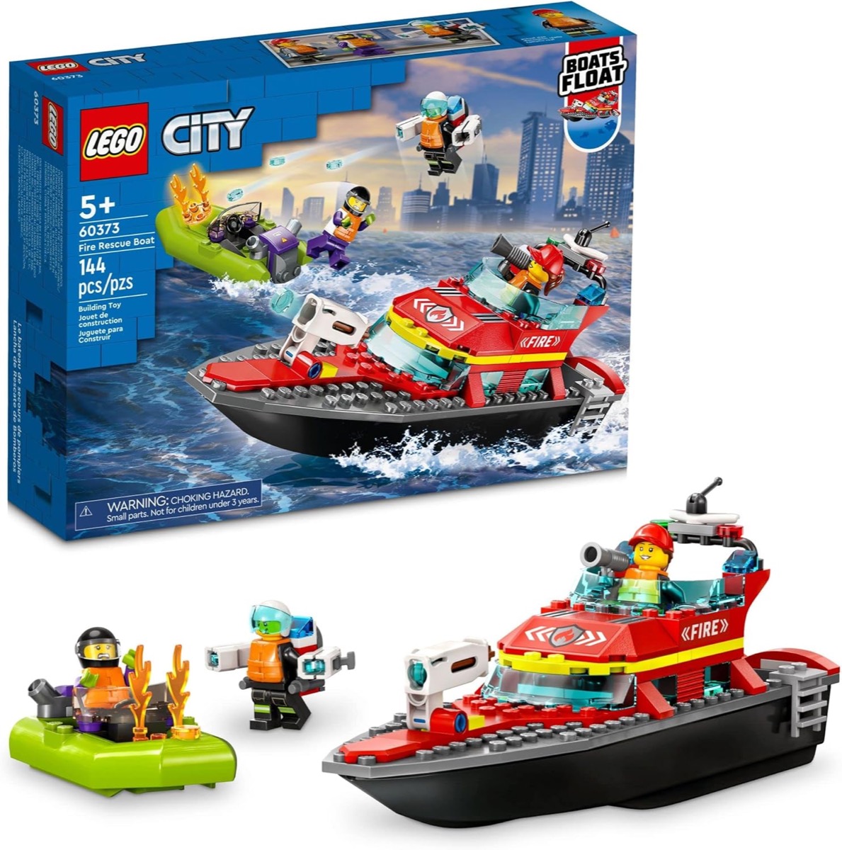 The LEGO Fire Rescue Boat set 