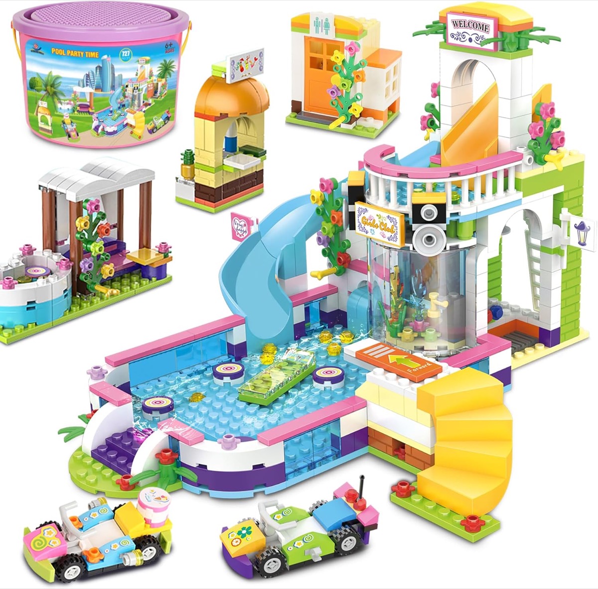 The LEGO Friends Swimming Pool set 