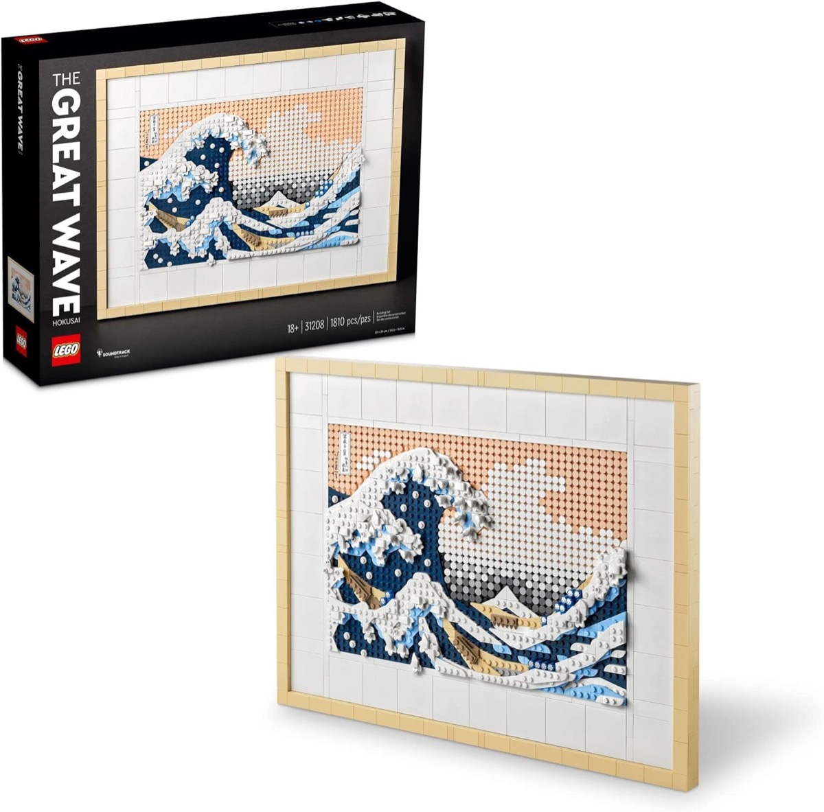 A Lego set of the Great Wave painting 