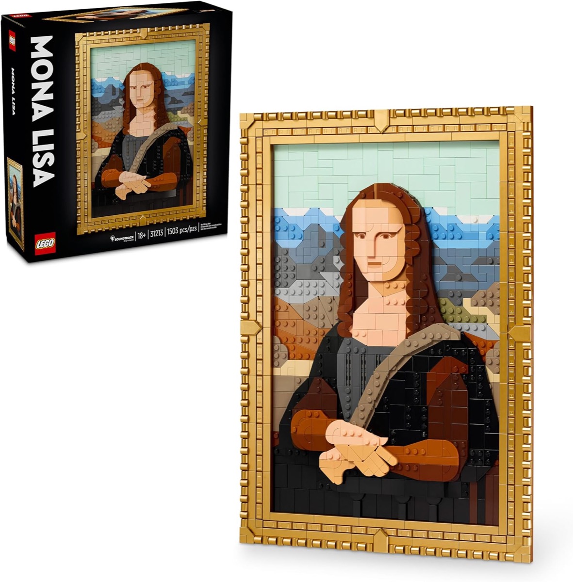 A Lego set of The Mona Lisa