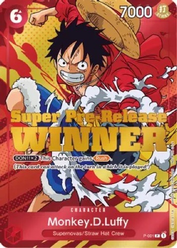 A. Monkey D. Luffy trading card from "One Piece"