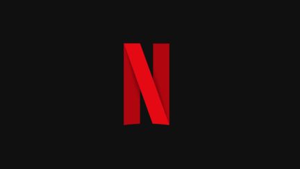 Netflix logo on a black background