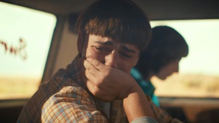 Noah Schnapp as Will Byers crying in Stranger Things