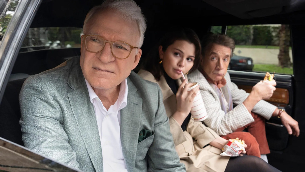 Steve Martin, Selena Gomez and Martin Short in 'Only Murders in the Building' season 4