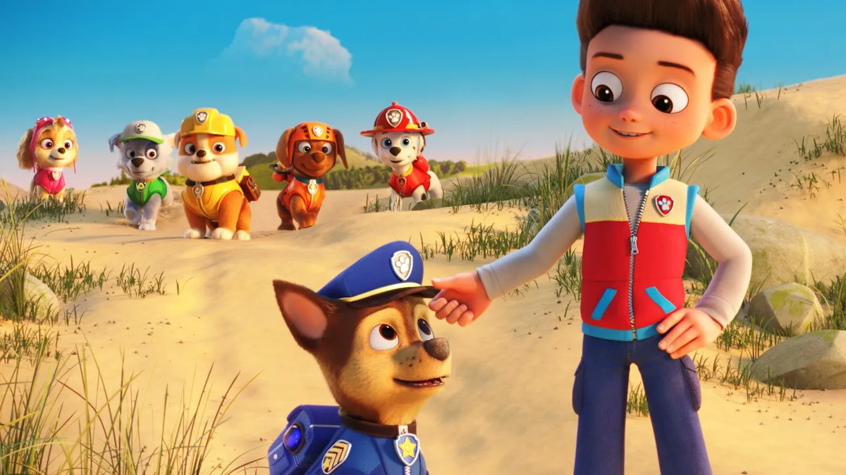 Promo shot of paw patrol movie and characters