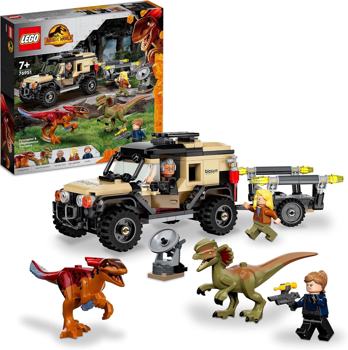 The Pyroraptor & Dilophosaurus Transport LEGO set from "Jurassic World"