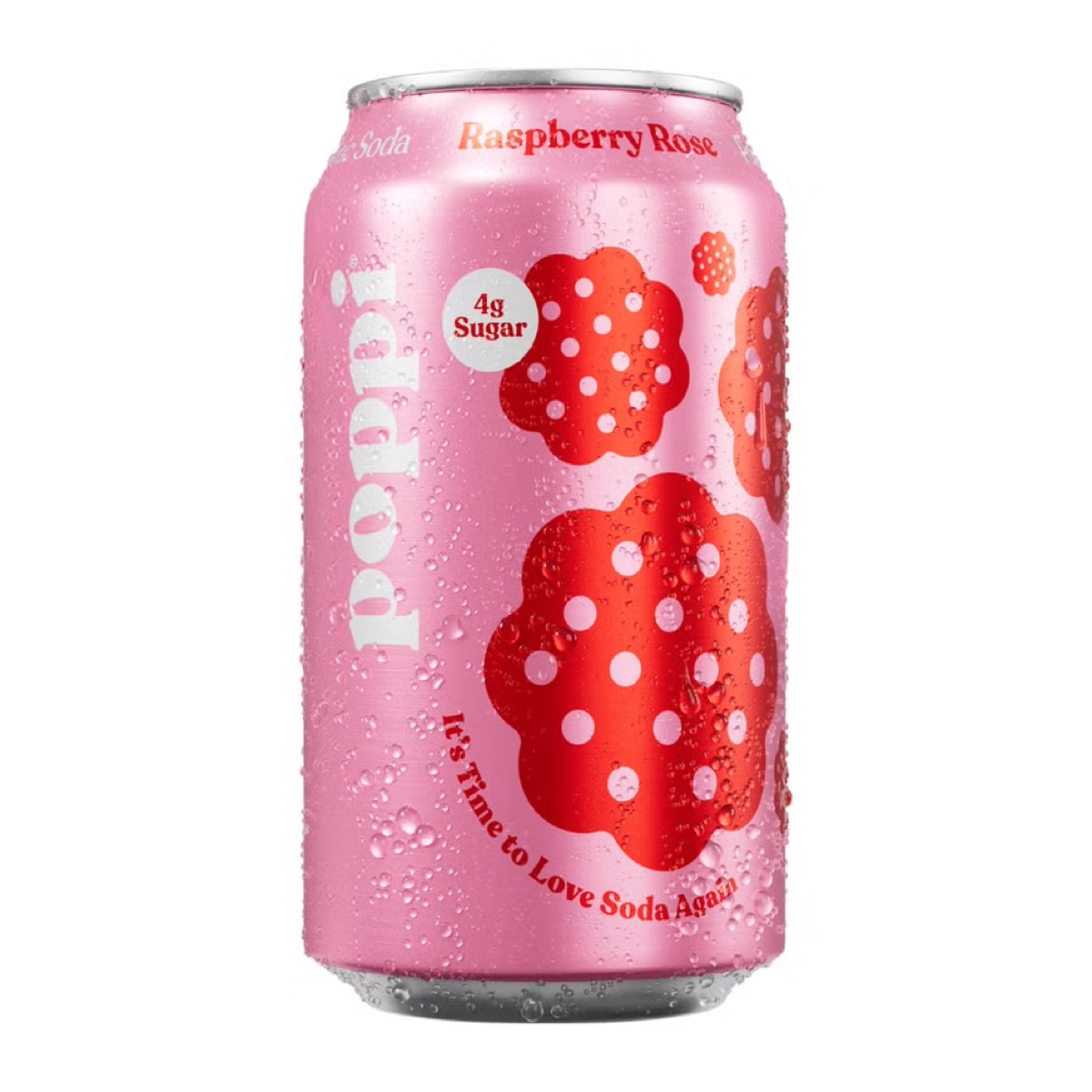 A can of Rasberry Rose soda