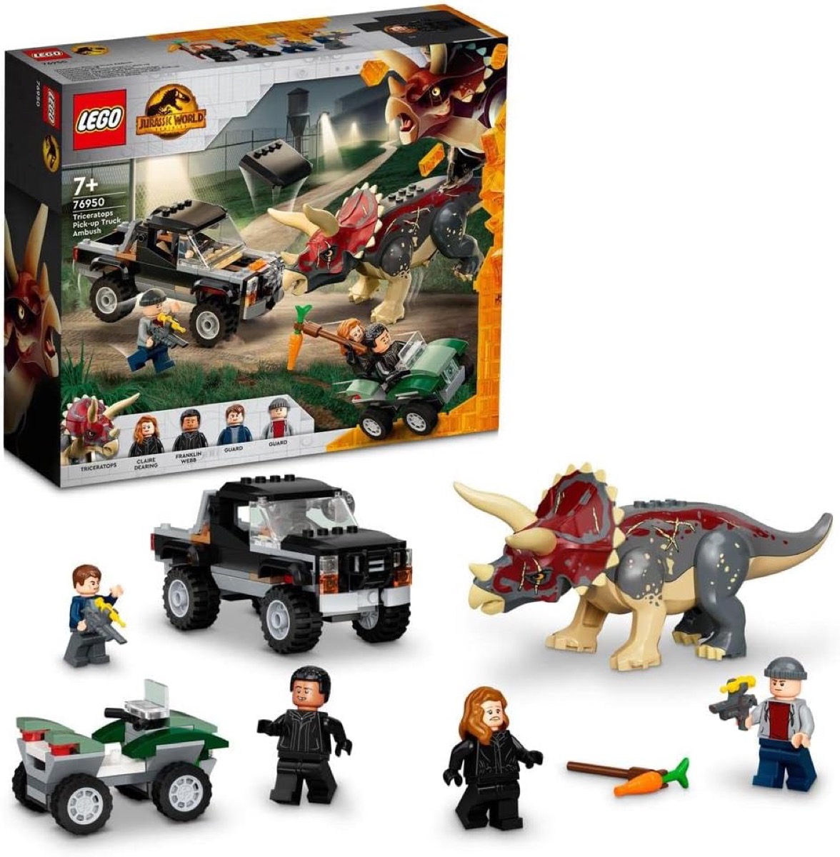 The Triceratops Truck Attack LEGO set from "Jurassic World" 