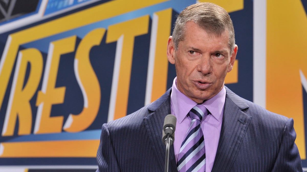 Vince McMahon attends a press conference to announce that WWE Wrestlemania 29 will be held at MetLife Stadium in 2013 at MetLife Stadium on February 16, 2012 in East Rutherford, New Jersey. (Photo by Michael N. Todaro/Getty Images)