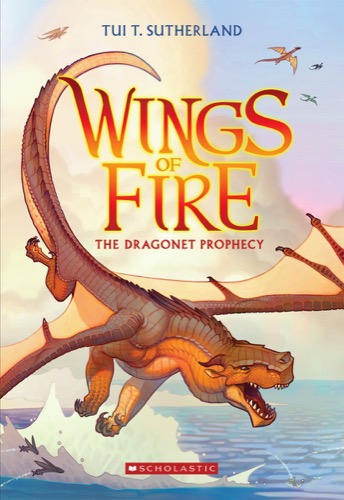 Cover art for "Wings of Fire" featuring a flying dragon