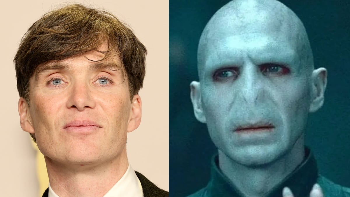 Cillian Murphy and Harry Potter's Voldemort side by side pic.