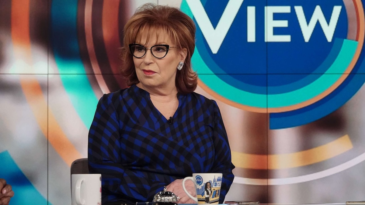 joy behar sitting at a table on the view