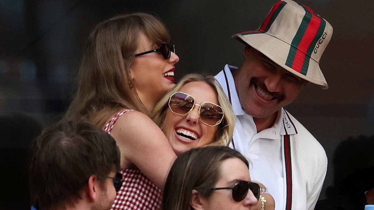 Taylor Swift and Brittany Mahomes hugging