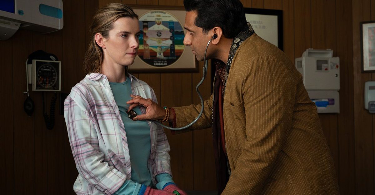 Betty Gilpin sees a doctor in the Starz series Three Women