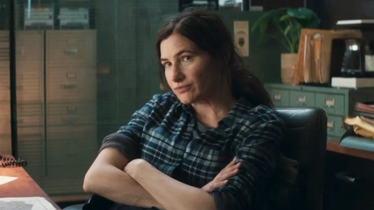 Agatha All Along, Kathryn Hahn sat at her desk believing she is a detective