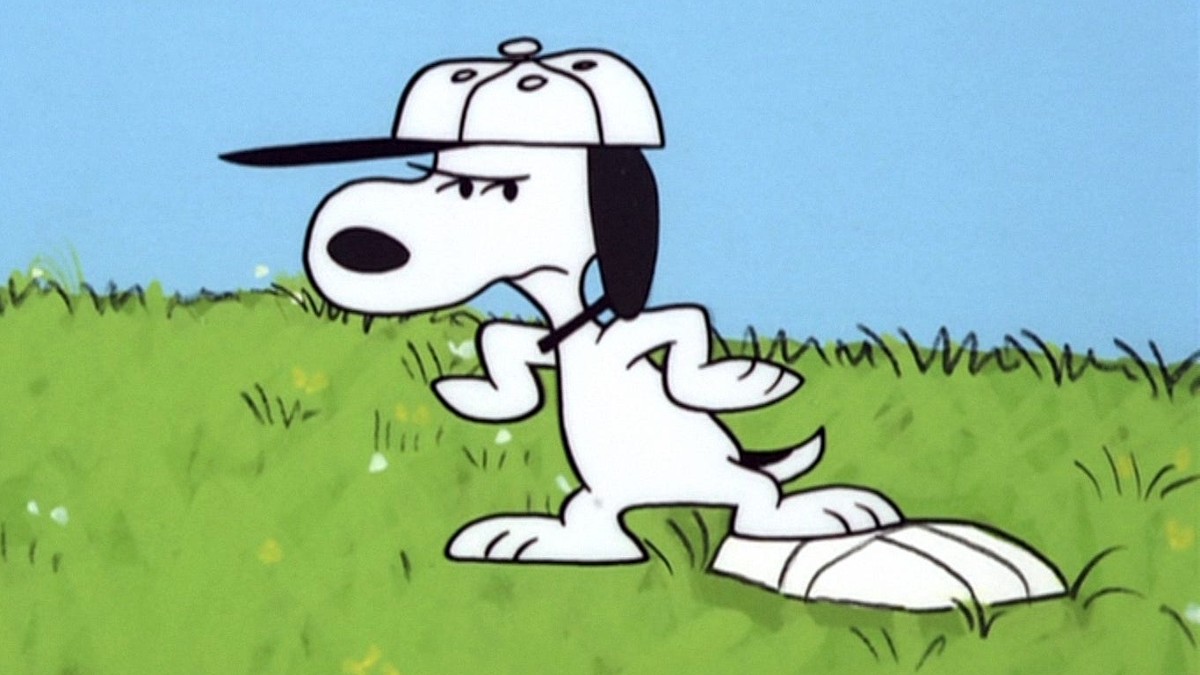 Snoopy looking angry in Charlie Brown's All Stars