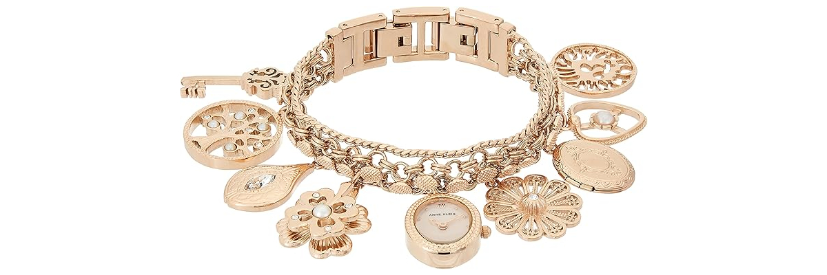 Anne Klein charm bracelet watch