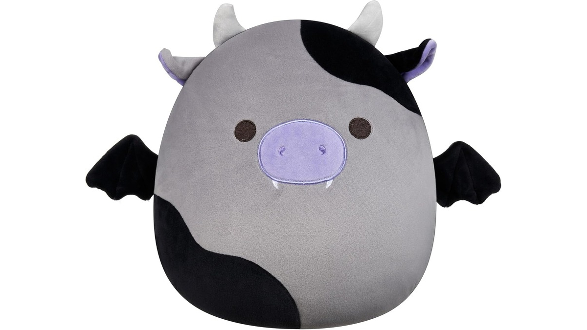 Halloween Bridgette Grey and Black Cow Bat Squishmallow