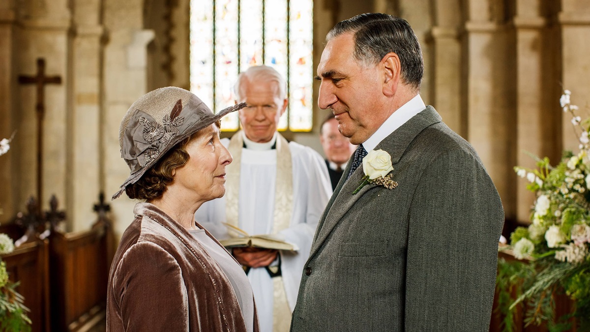 Mrs. Hughes marries Mr. Carson on Downton Abbey