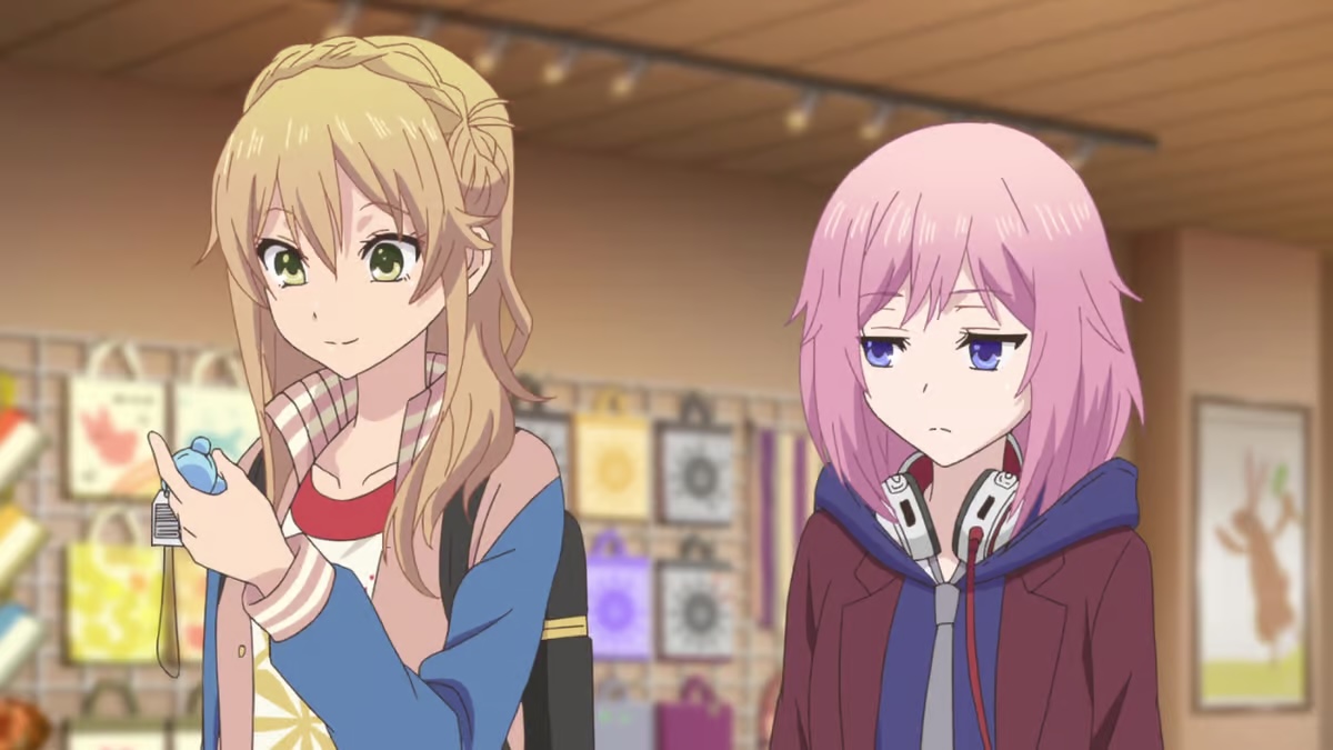 One girl stares at her hand while another looks on skeptically in "Citrus" 