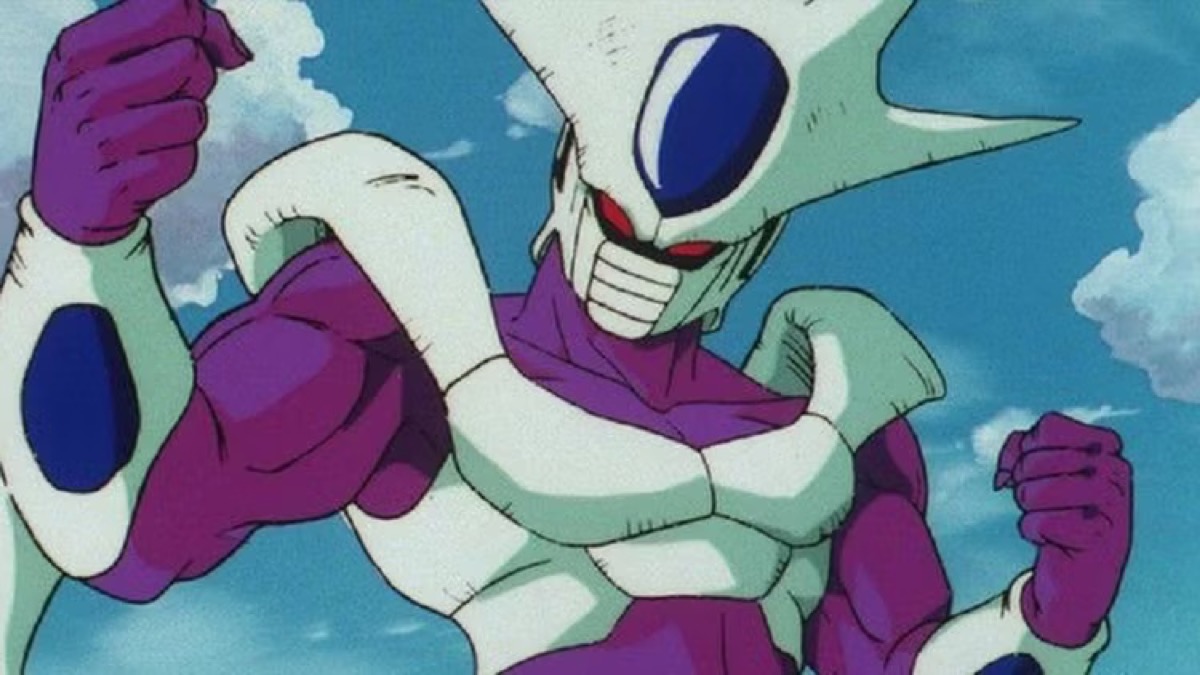 An alien being flexes muscles in "Dragon Ball Z: Cooler's Revenge"