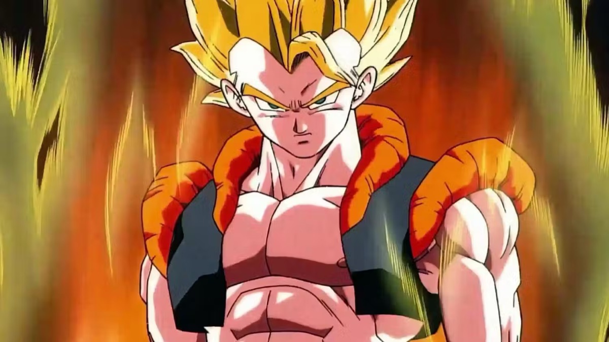 A blonde haired super saiyan glows with power in "Dragon Ball Z: Fusion Reborn"