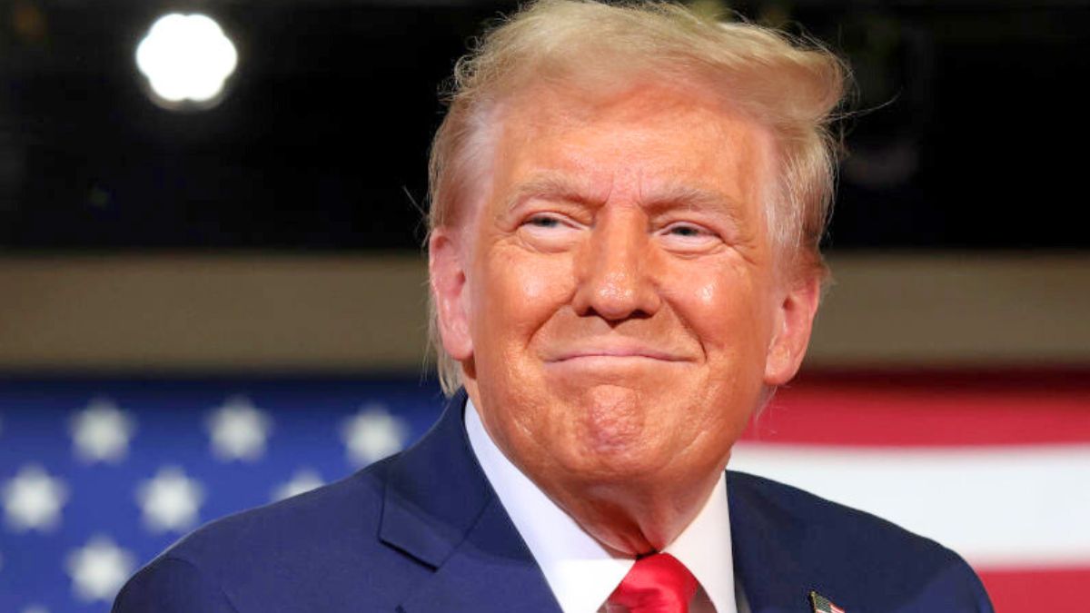 LANCASTER, PENNSYLVANIA - OCTOBER 20: Republican presidential nominee, former U.S. President Donald Trump, speaks during a town hall campaign event at the Lancaster County Convention Center on October 20, 2024 in Lancaster, Pennsylvania. Trump is campaigning the entire day in the state of Pennsylvania. Trump and Democratic presidential nominee Vice President Kamala Harris continue to campaign in battleground swing states ahead of the November 5 election. (Photo by Win McNamee/Getty Images)