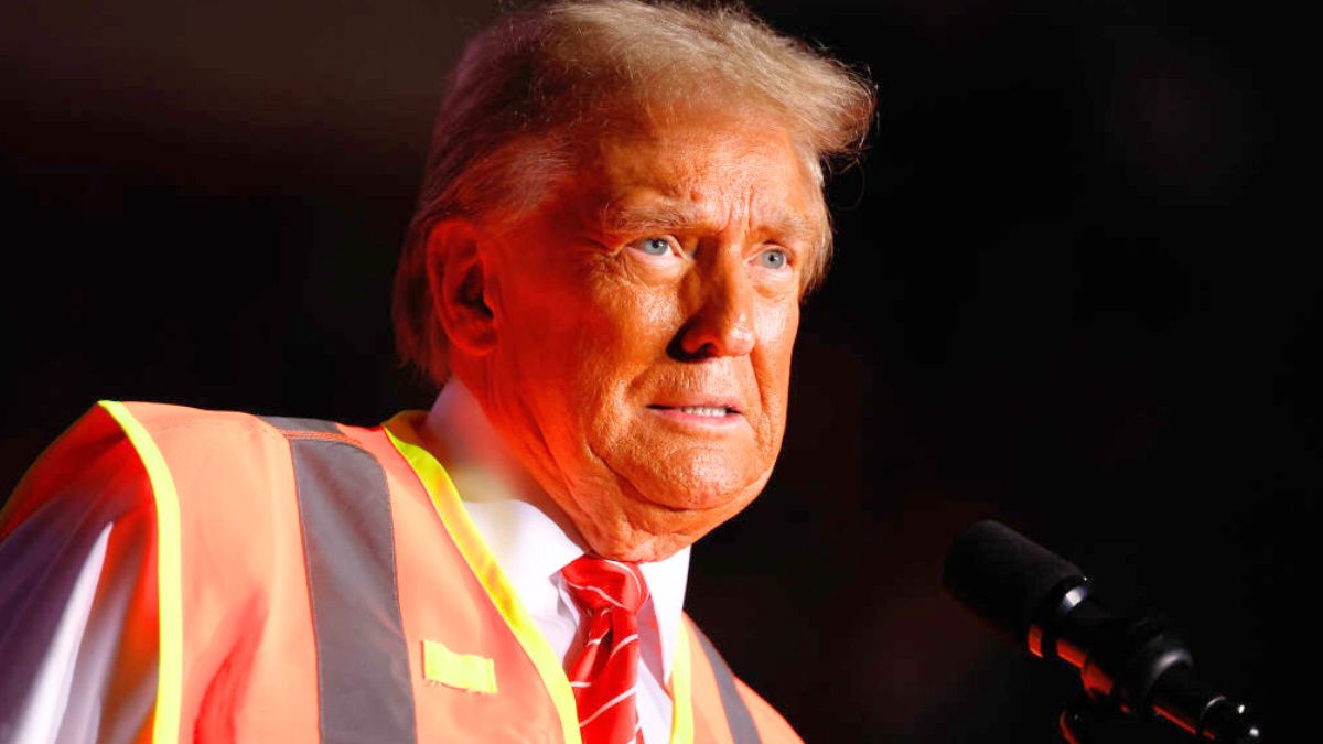 GREEN BAY, WISCONSIN - OCTOBER 30: Republican presidential nominee, former President Donald Trump speaks during a campaign event at the Resch Center on October 30, 2024 in Green Bay, Wisconsin. With less than a week until Election Day, Trump continues to campaign in the battleground swing states. (Photo by Chip Somodevilla/Getty Images)