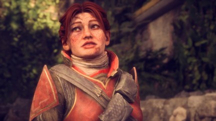 Dragon Age: The Veilguard screenshot of Lace Harding looking off-camera