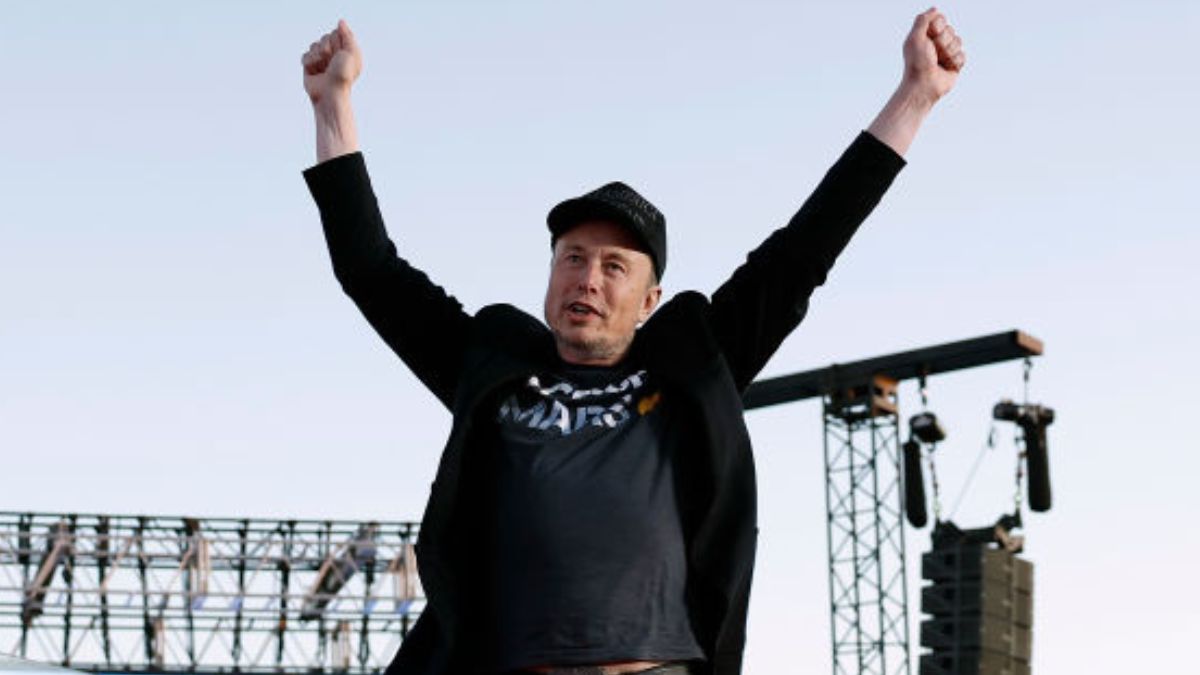 BUTLER, PENNSYLVANIA - OCTOBER 05: Elon Musk leaves the stage after addressing a campaign rally with Republican presidential nominee, former President Donald Trump at the Butler Farm Show fairgrounds on October 05, 2024 in Butler, Pennsylvania. This is the first time that Trump has returned to Butler since he was injured during an attempted assassination on July 13. (Photo by Anna Moneymaker/Getty Images)