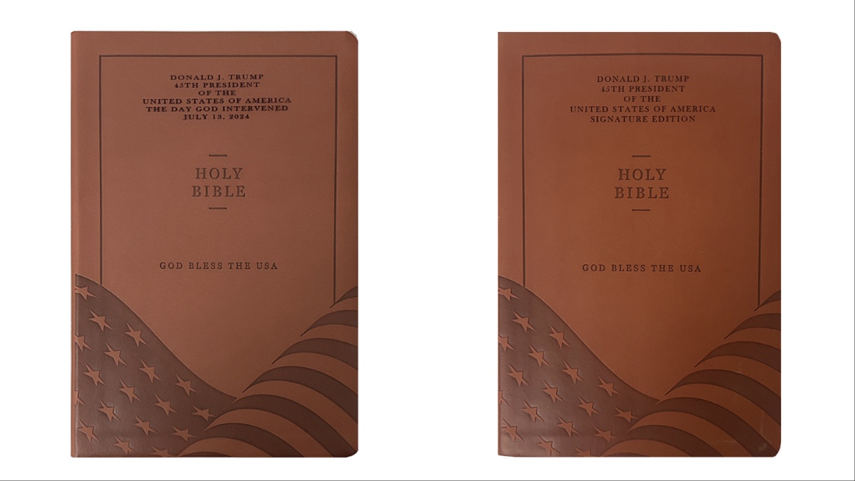 LOL, you'll never guess where Trump's God Bless The USA Bibles were made | The Mary Sue